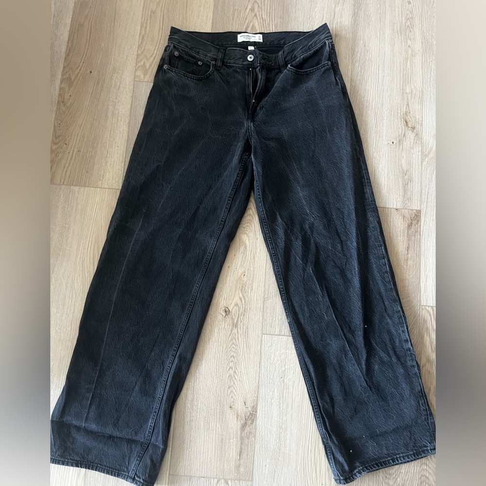 Abercrombie & Fitch Charcoal Ultra Loose Jeans